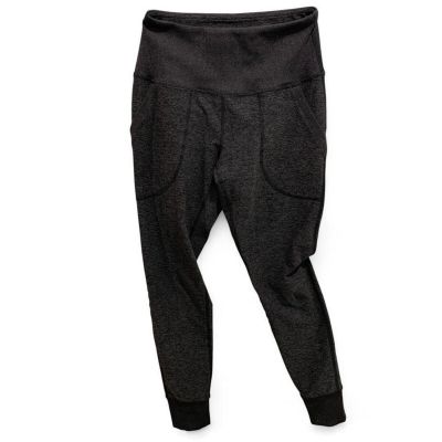 XS Zella Womens Jogger Style Leggings Pockets Heathered Black