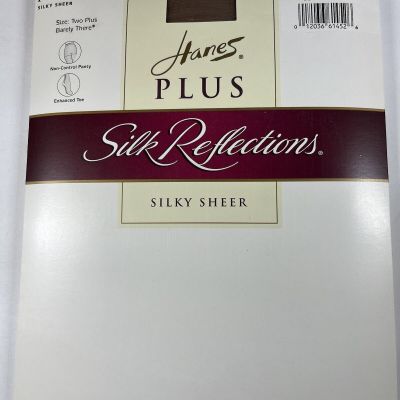 Hanes Plus 00P15 Silk Reflections Size 2 Plus Color Barely There