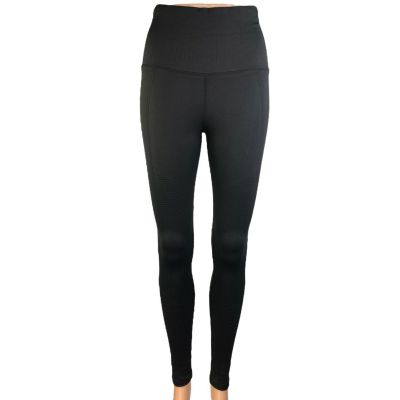 Avocado Black High Rise Stretch Ankle Yoga Workout Athletic Leggings Pants Sz S