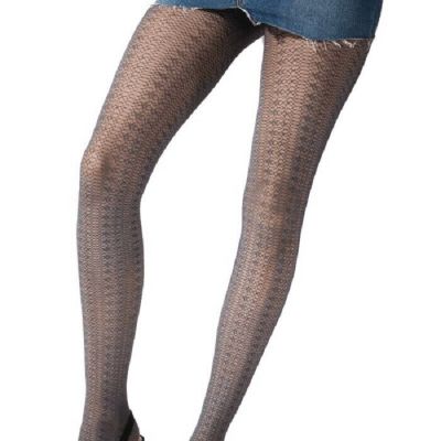 Pretty Polly Fashion Delicate Lace Pattern Tight Black - PNAWB6