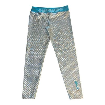 Disney Parks Ariel The Little Mermaid Leggings Sz L Shiny Scales