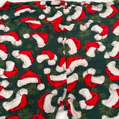 LulaRoe PLUS SIZE TC2 Leggings Santa Hat Christmas holiday Seasonal