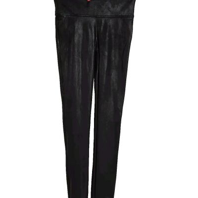 Spanx Faux Leather Pull On Leggings Pants Stretch Black Women’s Size S EUC