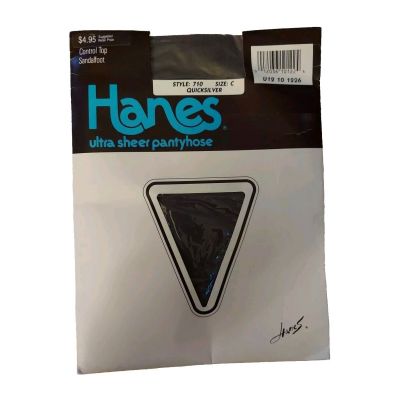 Vtg Hanes Ultra Cheer Quicksilver Pantyhouse Stile 710 Sandalfoot Size: C New