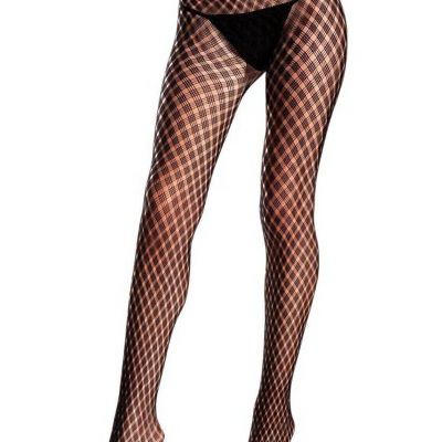 Pantyhose Women's Black Fishnet Patterned Tights Sheer to Waist Plus Size