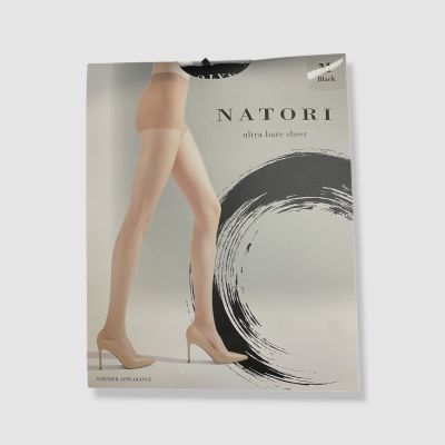 Natori Women's Black Ultra Bare Sheer Control Top Tights Size M