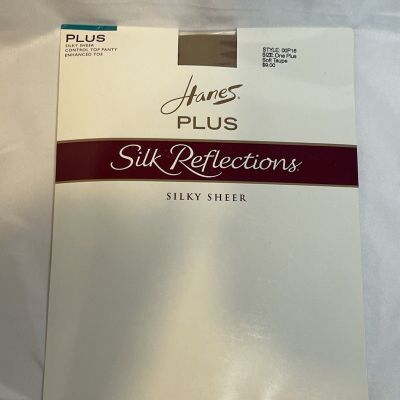 Hanes Plus Silk Reflections Silky Sheer Size ONE PLUS Soft Taupe Syle 00P16