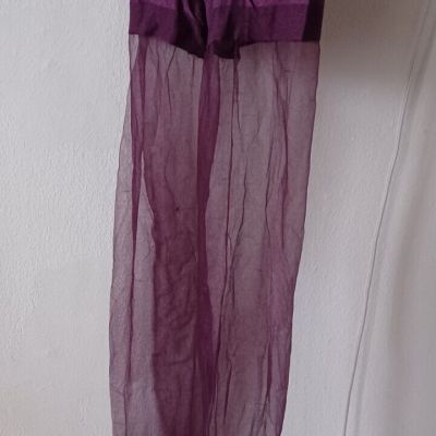 Givenchy Control Top Sandaltoe sheer Purple Pantyhose Stocking for petite frame