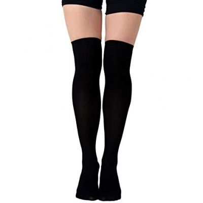 Thigh High Socks for Women Over the Knee Socks Long Knee High Black 1pair