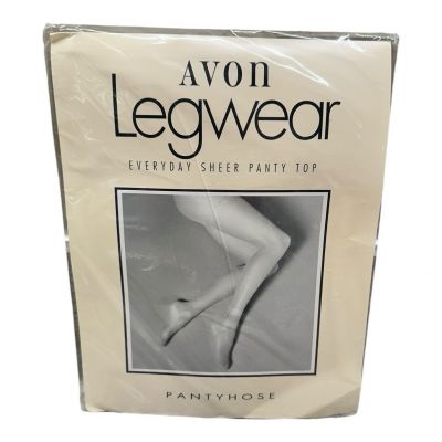 Avon Legwear Everyday Sheer Panty Top Pantyhose 100perc Nylon Off Black Size E