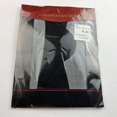 Vtg Valentino Garavani Pantyhose Tights Black Japan Size L