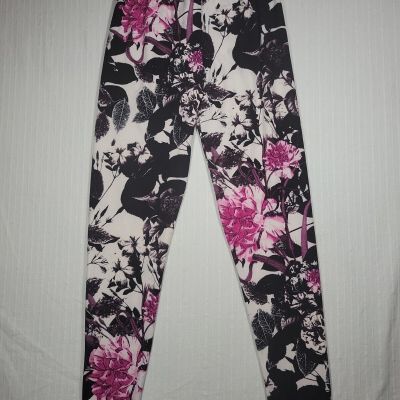 J.Village Women Leggings Black and Pink Size One Size Elastic