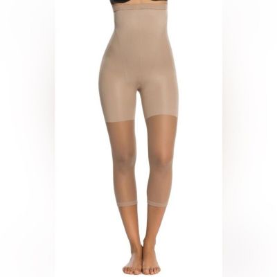 SPANX The Original Footless Pantyhose Power Capri High Waisted size B Shade Nude