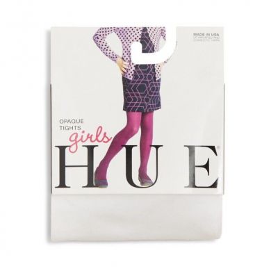 Hue Girl’s Black Opaque Tights Size Medium M 8-10 New