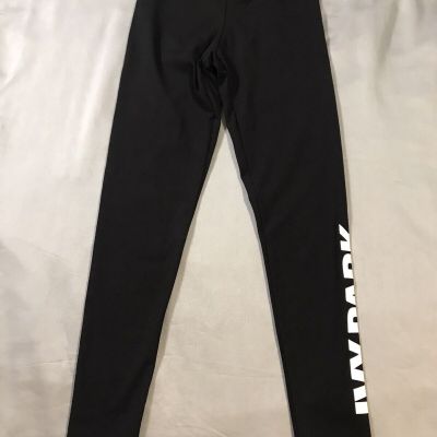 Ivy Park Leggings Womens Small Black White Graphic Logo