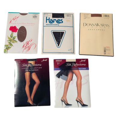 Lot Vintage Pantyhose ALL ARE SIZE A/AB  Hanes Silk Reflections Donna Karan