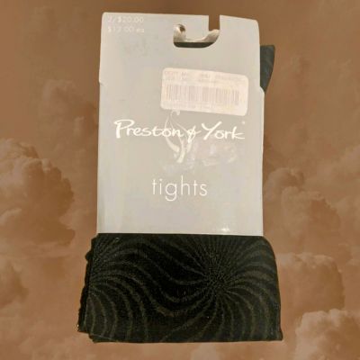 PRESTON YORK Tights Black CAMEL Swirls Size A/B 4'10