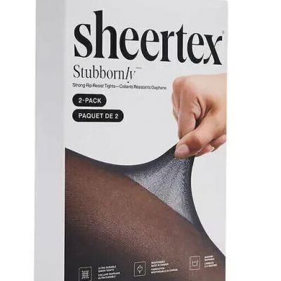 Sheertex Stubbornly Strong Ladies' Tights, 2-pack, new in box - medium size