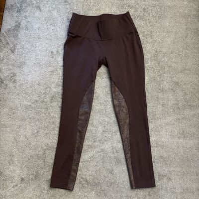 Spanx Leggings Brown Suede Jodhpur Style Patch Women’s Large