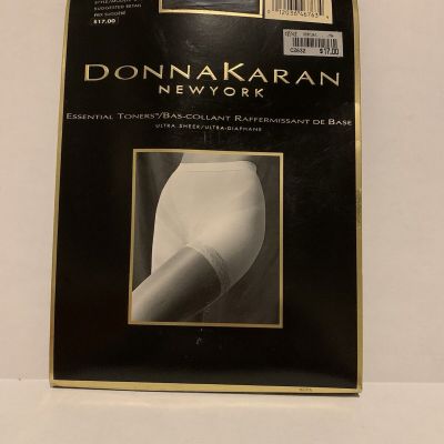 NEW DONNA KARAN NY PANTYHOSE ESSENTIAL TONERS Off BLACK  ~ Tall~ Style C10