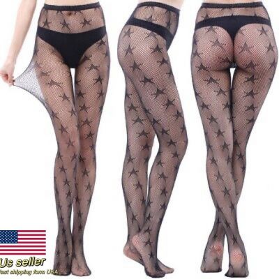 Sexy Star Fishnet Stockings for Women - Elegant High-Waist Tights