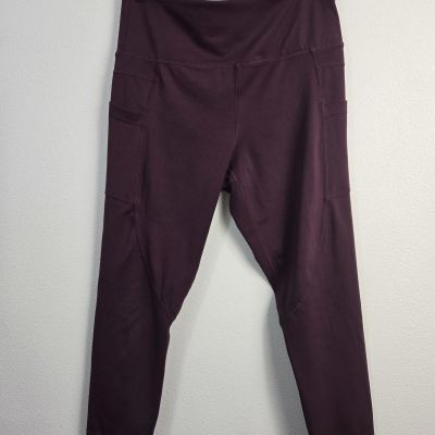 Ziya Active plum light n tight workout leggings size   8-10