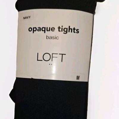 New Ann Taylor Loft Opaque Tights Castaway Navy Size M 5'2-5'8 120-160Lbs