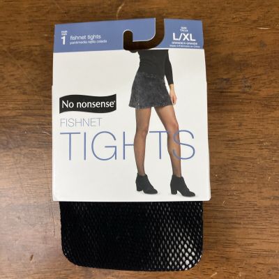 No Nonsense Fishnet Openwork Tights Black Size L/XL Style 23156 Goth NWT