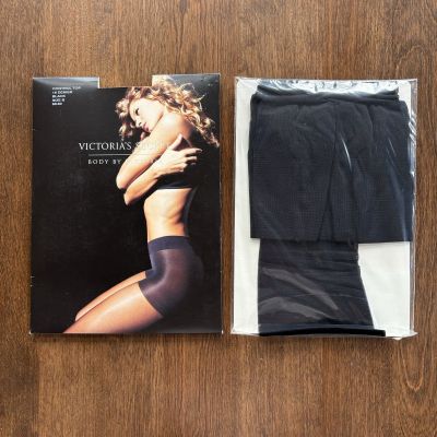 Victoria’s Secret Body By Victoria Control Top Pantyhose Black Size B  - NIP