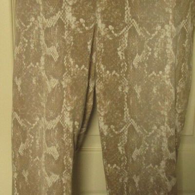 Hue Faded Python print Capri leggings Taupe Size X-Small Style U22749H