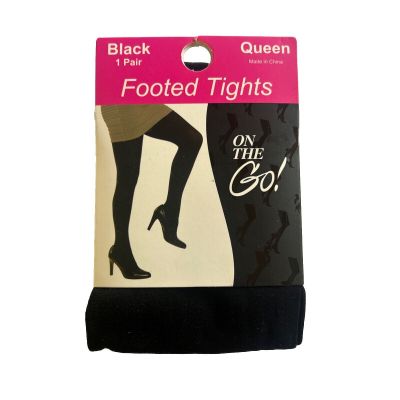 1 Pair ON THE GO ANKLE TIGHTS New Black Queen Hosiery Stockings Footless