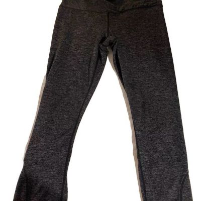 Yogalicious • cropped leggings Small criss cross Ballet Style Capri Heather Gray