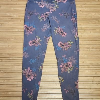 Torrid Gray Floral Stretch Ankle Leggings Womens Size 1