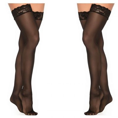 Mapale 1094 Mesh Thigh Highs Color Black