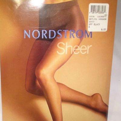 NORDSTROM: Sheer Control Panty Pantyhose Size D OFF BLACK NIP