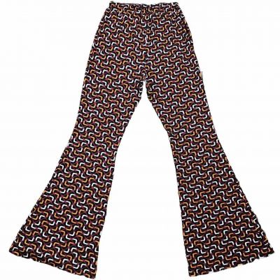 Kontrol Contemporary Women’s 70’s Retro Hippie Style Flare Leggings Size Large