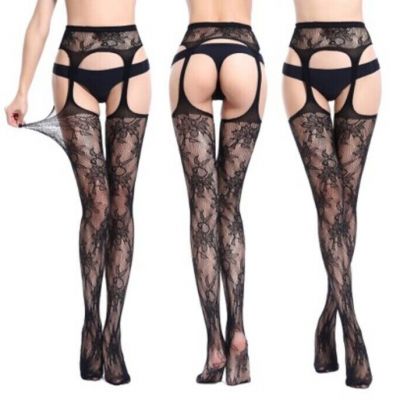 Sexy hot Suspender flower fishnet lace lingerie Tights stockings Pantyhose