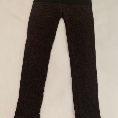 Soma Leggings Womens Size XL Black Brown Patterned (p344)