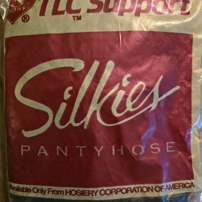 Vintage 1990's Silkies Total Leg Control Pantyhose 337 Medium-Navy- G5