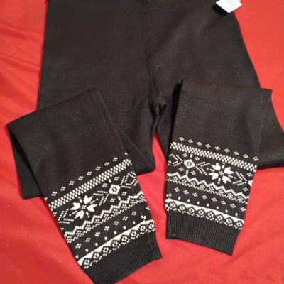 Torrid Full Length Signature Waist Sweater Legging Fair Isle Black Size 1 NWT