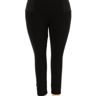 One 5 One Women Black Leggings 2X Plus