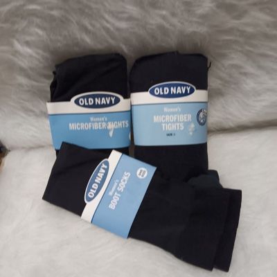 Old Navy Microfiber Tights and Boot Socks Lot