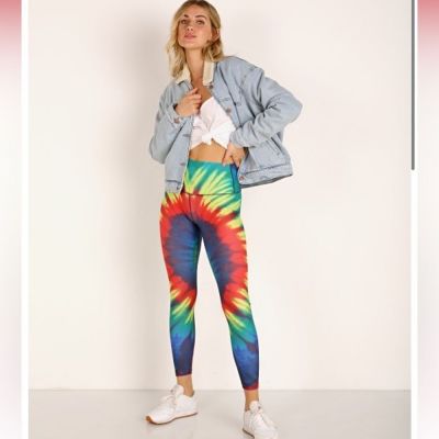 Splits59 Bardot high waist tie dye legging 7/8