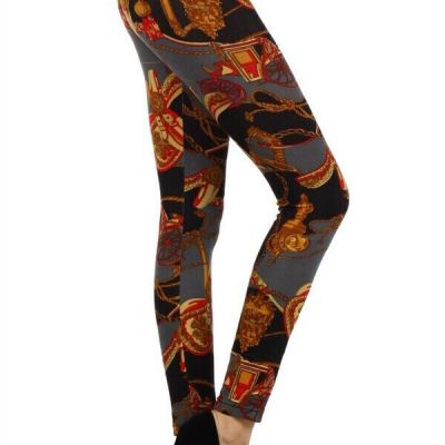 Carriage Design Fashion Leggings