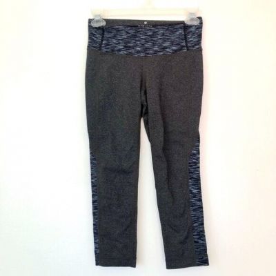 ATHLETA Splits Revelation Capri Leggings Heather Gray Blue Space Dye Workout XS