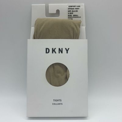 DKNY Tights Collants Comfort Luxe- (English/French), Small, Opaque Caramel