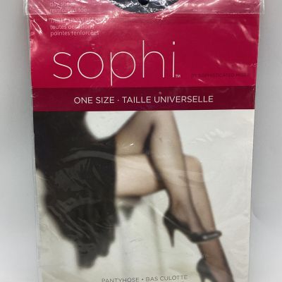 Sophi By Sophisticated Miss Black One Size Fits All Pantyhose New