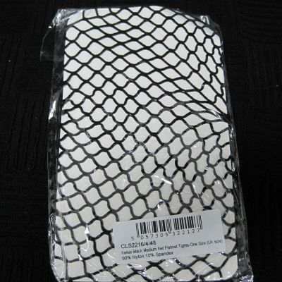 Pretty Little Thing Kelsie Black Medium Net Fishnet Tights One Size