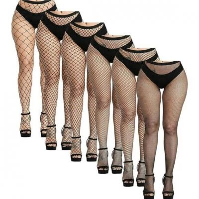 6 Pairs Black Fishnet Stockings for Women Pantyhose Tights Trendy Statement