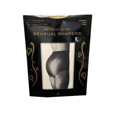 Victorias Secret Sensual Shapers Contour Panty Sheer Pantyhose Small Jet Black